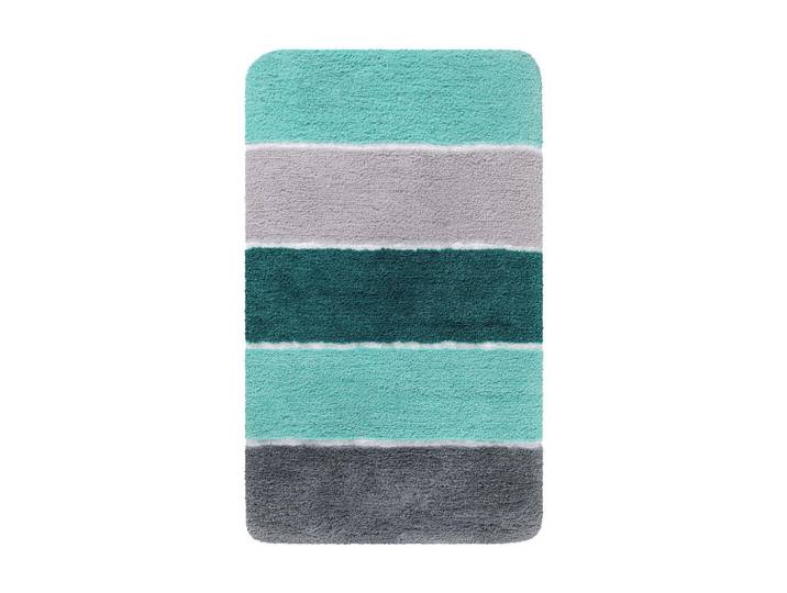 Wecon Home Badteppich Rio Marina, Grau, Türkis, Streifen, rechteckig, 55x65 cm, Oeko-Tex® Standard 100, Heimtextilien, Badtextilien, Badematten