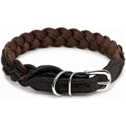 Barry King BarryKing Obroża Terra Braid – brązowa 30mm/45cm (Hund), Halsband + Leine