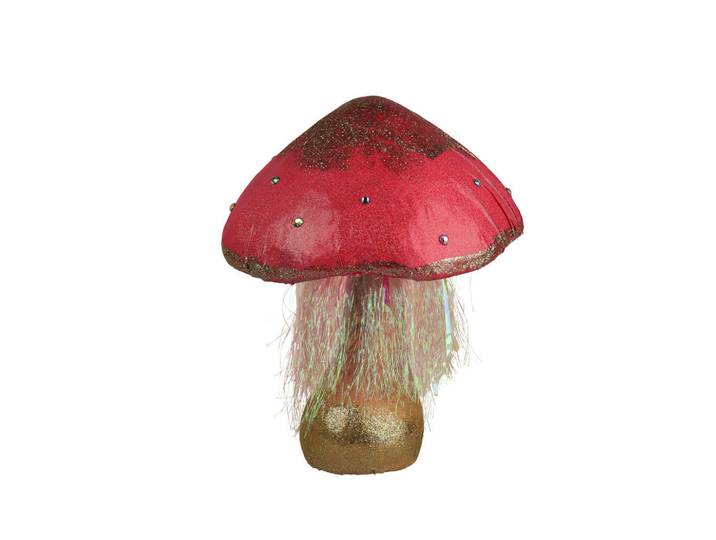 Dekopilz, Rosa, Kunststoff, 31 cm, Dekoration, Weihnachtsdekoration, Winterdeko