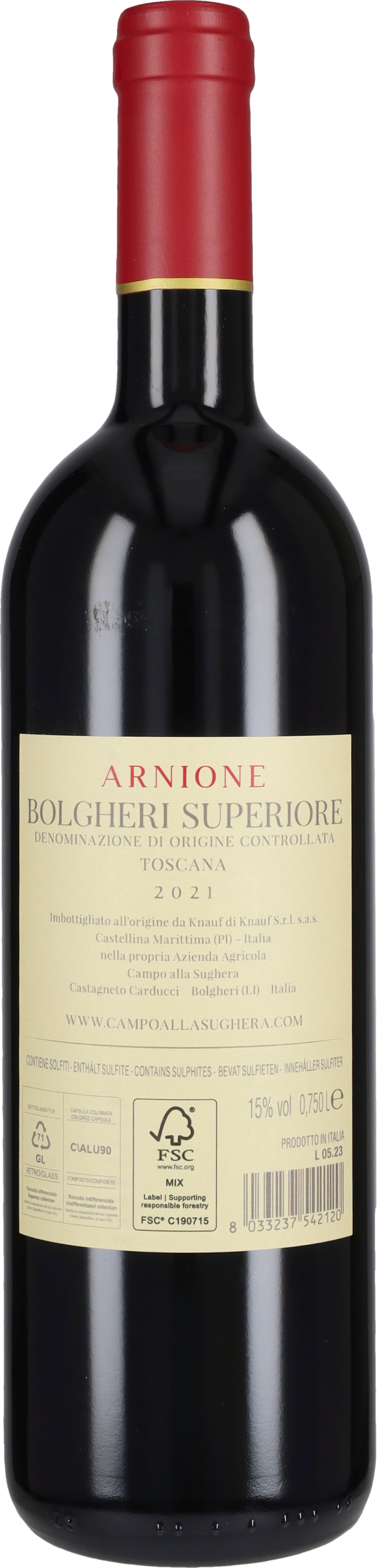 Bolgheri Rosso Superiore 'Arnione' Campo Alla Sughera 2021