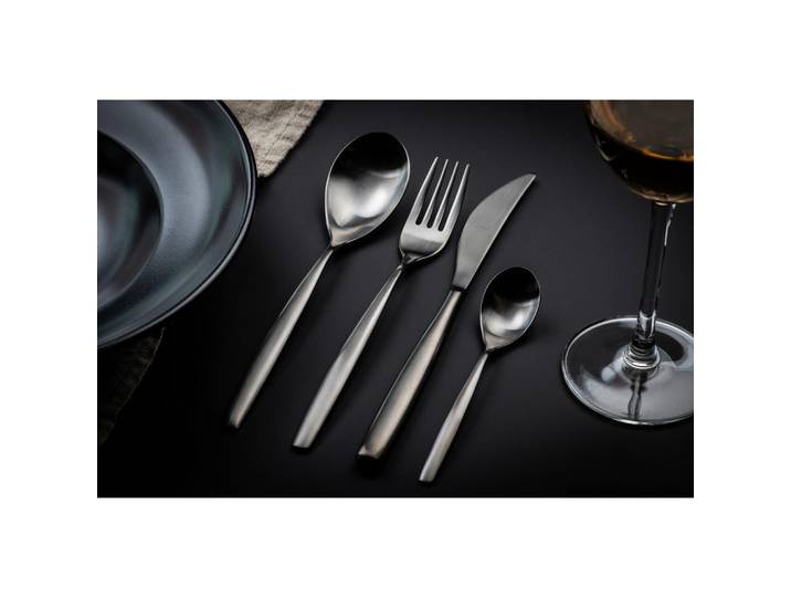 Besteck-Set, Edelstahlfarben, Metall, 24-teilig, Besteck, Besteck-Sets