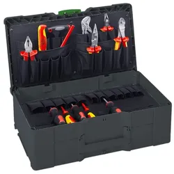 Tanos Werkzeug-Systainer3 L 187 anthrazit (RAL 7016), Verschluss smaragdgrün (RAL 6001), Griff smaragdgrün (RAL 6001) - 83550033.142