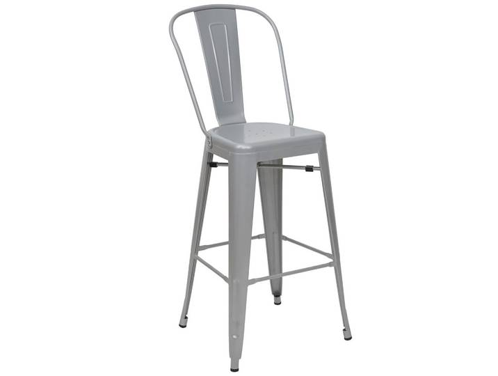 Jamb Barhocker Metall Grau, Metall, 50x117x45 cm, Esszimmer, Barmöbel, Barhocker