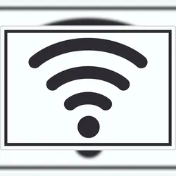 HB-Druck Free Wlan Hotspot Symbol Aufkleber A2 (420x594mm)