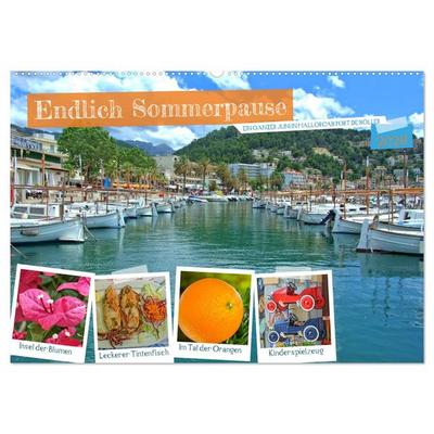 Endlich Sommerpause - Ein ganzer Juni in Mallorcas Port de Sóller (Wandkalender 2026 DIN A2 quer), CALVENDO Monatskalender