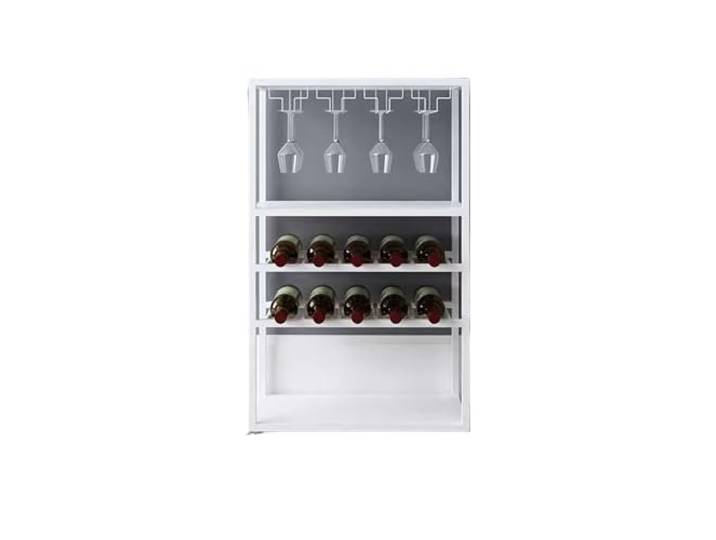 Xumh2024-3 Lagerregal Kleines Weinregal aus Eisen for den Boden, Weinkühler(Weiß,Mittel)