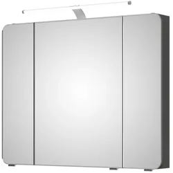Pelipal Serie 4005 Spiegelschrank 992.829.002 LED-Aufsatzleuchte, 90x70,3x17 cm, Quarzgrau Hochglanz Select, chrom