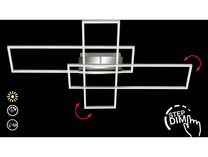 BRILONER LEUCHTEN LED Deckenleuchte FRAME , silber (weiß, neutral), Leuchten, LED Deckenleuchte