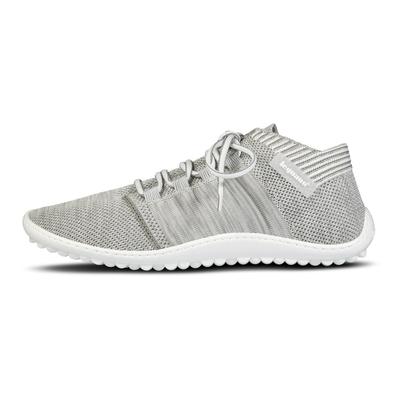 Barfußschuh LEGUANO "BEAT", Damen, Gr. 36, grau (hellgrau, meliert), Textil, Schuhe Barfußschuh, Freizeitschuh, Halbschuh, Schnürschuh für Maschinenwäsche geeignet