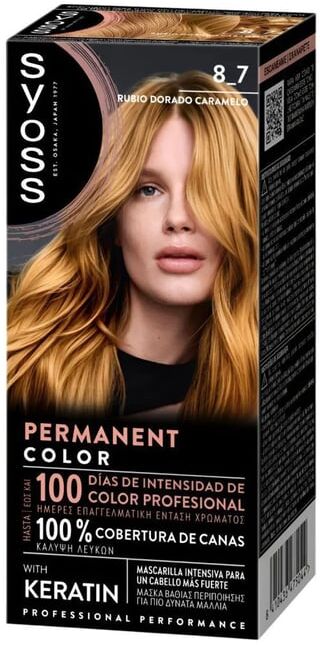 Syoss Tinta Permanent #8-7 Loiro Dourado Caramelo