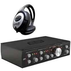 ESI Planet 22x Dante Audio-Interface mit Kopfhörer, Audio Interface, Schwarz