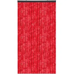 Bestlivings Flauschvorhang Sondergröße - Breite: 100cm - Länge: 250cm, Rot
