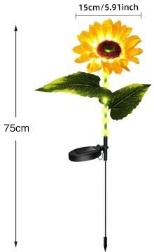 Uplift Treasures Solar Sunflower LED Garden Light single Head 1 Pc