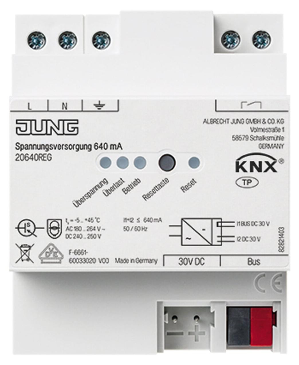 Jung 20640 REG KNX voeding 640mA