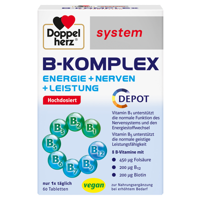 Queisser Pharma GmbH & Co. KG DOPPELHERZ B-Komplex system Tabletten 60 St 16226752