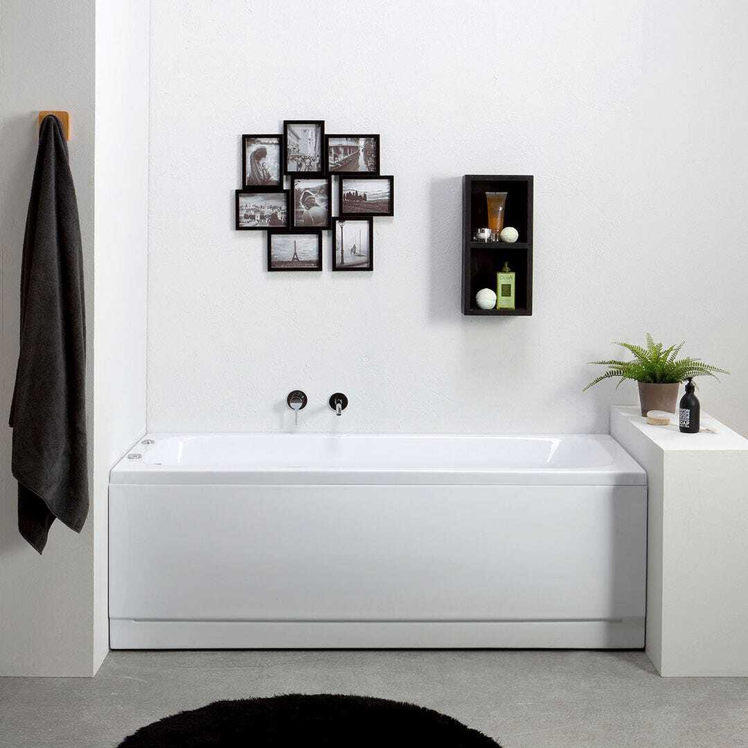 Rechteckige Whirlpool-Einbau- Badewanne, weiß | Ester