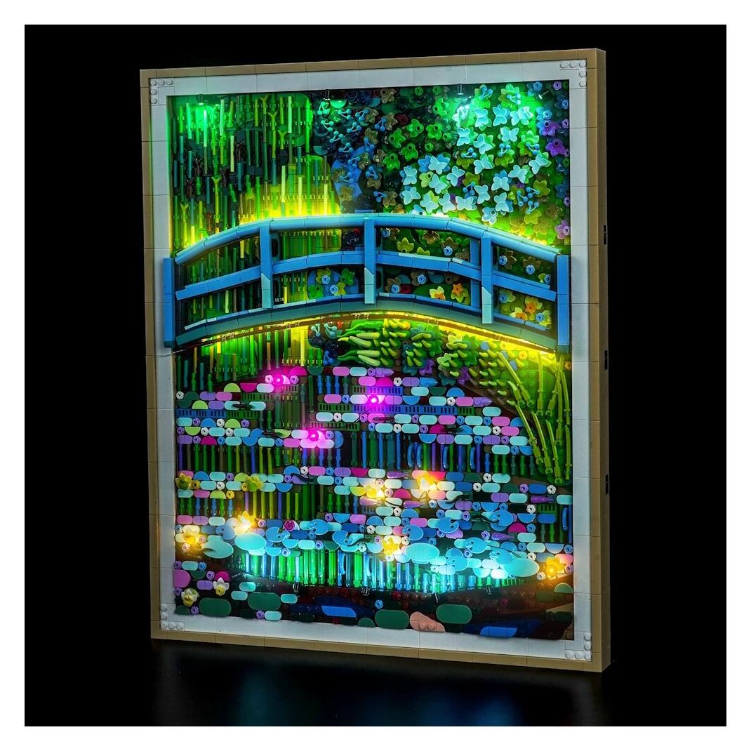 BrickBling LED Beleuchtungs-Set für LEGO 31220 Claude Monet, Brücke über einen Seerosenteich m. Fernbedieung (GC1383)