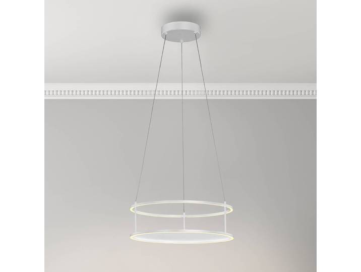 Hanglamp Conni, dimbaar, wit / opaal, Woon-/ Eetkamer, metaal, Modern