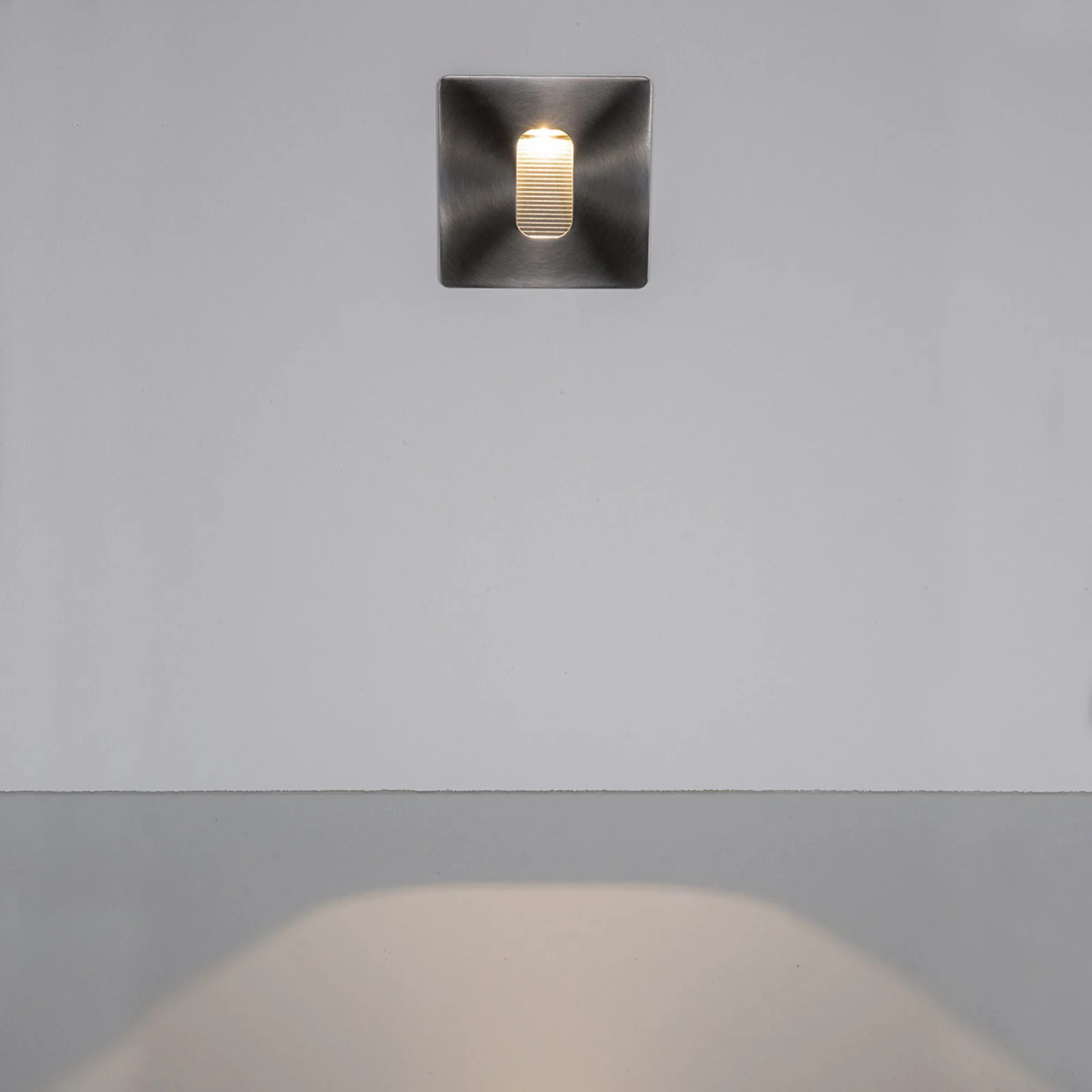 Lucande Telke LED Square Buiten Inbouw Wandverlichting - Modern Metaal - Accentverlichting voor de tuin