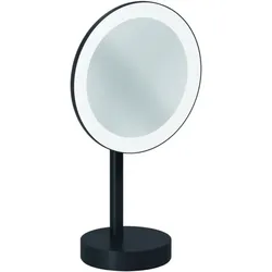 Kludi VELA R LED-Kosmetikspiegel 5899539F Vergrößerung 3-fach, freistehend, schwarz matt