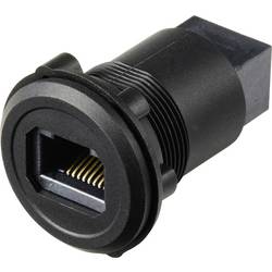 TRU COMPONENTS TRU COMPONENTS RJ45/CAT5 Einbaubuchse, Buchse/Buchse, Plastik, Schwarz TC-14378436 Buchse RJ45/CAT5 Einbaubuchse Schwarz 1 St.