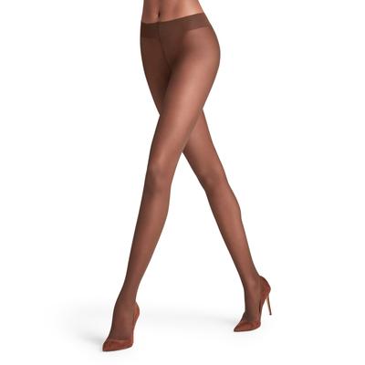 Feinstrumpfhose FALKE "Matt Deluxe", Damen, Gr. M, braun (brenda), Obermaterial: 76% Polyamid, 24% Elasthan, unifarben, Strumpfhosen Feinstrumpfhose, transparente, matte Optik, 20 Denier, mit 3D-Stricktechnik