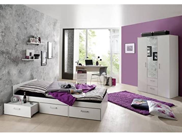 storado.de Jugendzimmer Steffi Weiss Flieder 5 TLG. EAN 4260498522767