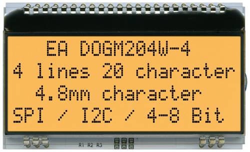 DISPLAY VISIONS 7-Segment-Anzeige Weiß 4.80mm 3.3 V, 5V Ziffernanzahl: 4 EADOGM204W-A