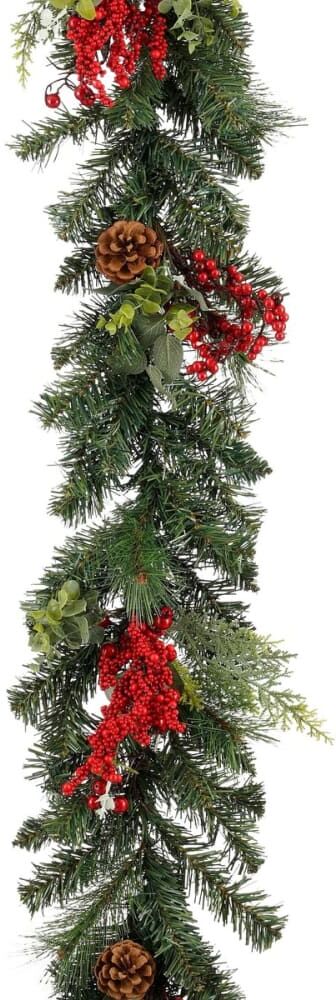 Mica Decorations Guirnalda harvey rojo  h11xb15xl180cm