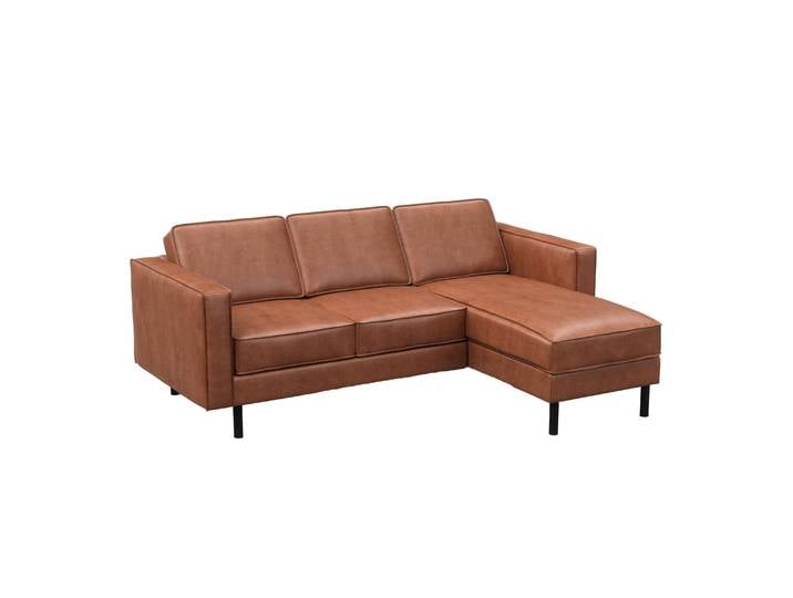 Ecksofa Leder DUKE rechts braun