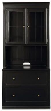 Tuscan File Console and Hutch - Black - Ballard Designs