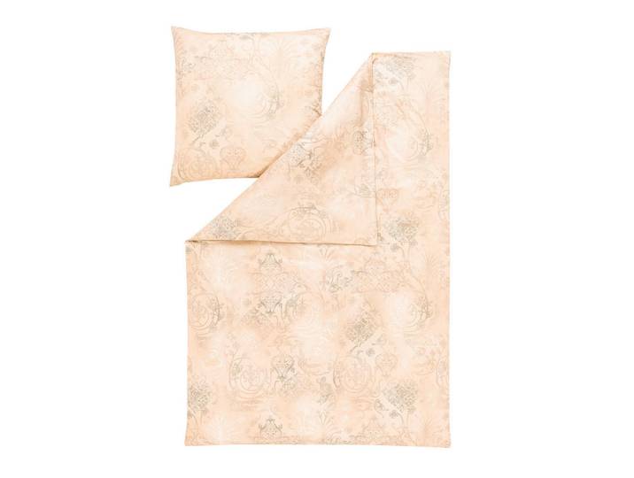 Estella Bettwäscheset, Sandfarben, Textil, Ornament, 160x210 cm, bügelfrei, atmungsaktiv, weiche und anschmiegsame Oberfläche, Heimtextilien, Bettwäsche, Bettwäsche