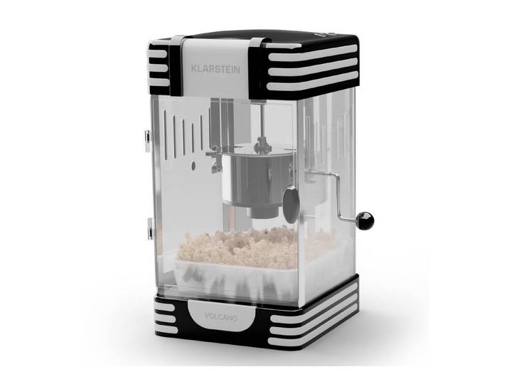 Klarstein Popcornmaschine Volcano, Popcornmaker Popcornautomat Popkornmaschine Popcorn mit Öl Schwarz