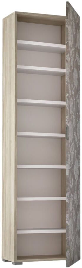 Dmora Armoire polyvalente 1 porte effet bois beige 50x30cm Marron 50x182x30cm
