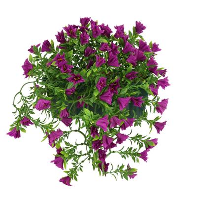 Kunstblume I.GE.A. "Petunienhänger im Kasten 35cm Petunien Pflanze mit Blüten Künstlich", lila (lavender), B:32cm H:35cm T:22cm, Obermaterial: 90% Polyester, 10% sonstige Fasern, Kunstpflanzen, Blume Seidenblume Sommerblüher Seidenblume...