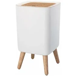 Batimex Mülltonne Kunststoff 10 L, Abfalleimer, Weiss