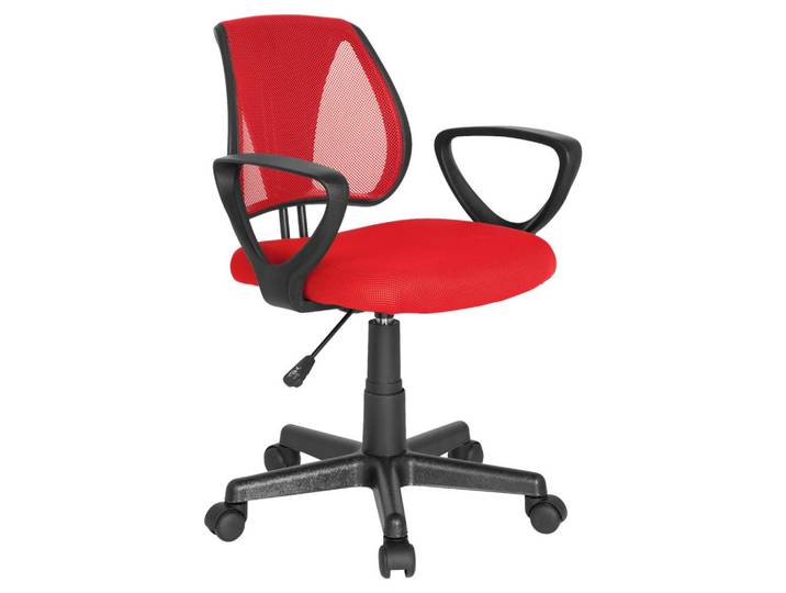 Jugenddrehstuhl Kiddy CD ca. 58x75-92x45 cm Rot
