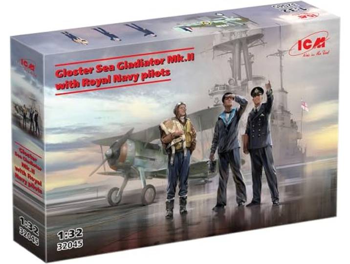 ICM 1:32 Gloster Sea Gladiator MK.II met Royal Navy Pilot