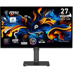 MSI PRO MAX 271QPX14G Computerbildschirm 67,3 cm (26.5") 2560 x 1440 Pixel Quad HD QD-OLED Schwarz