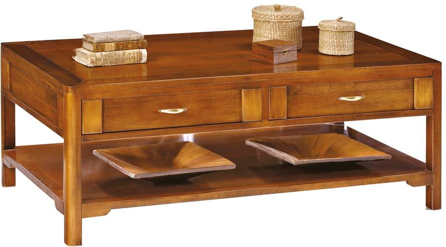 Pharao24.de Wohnzimmer Couchtisch im italienischen Design Nussbaumfarben
