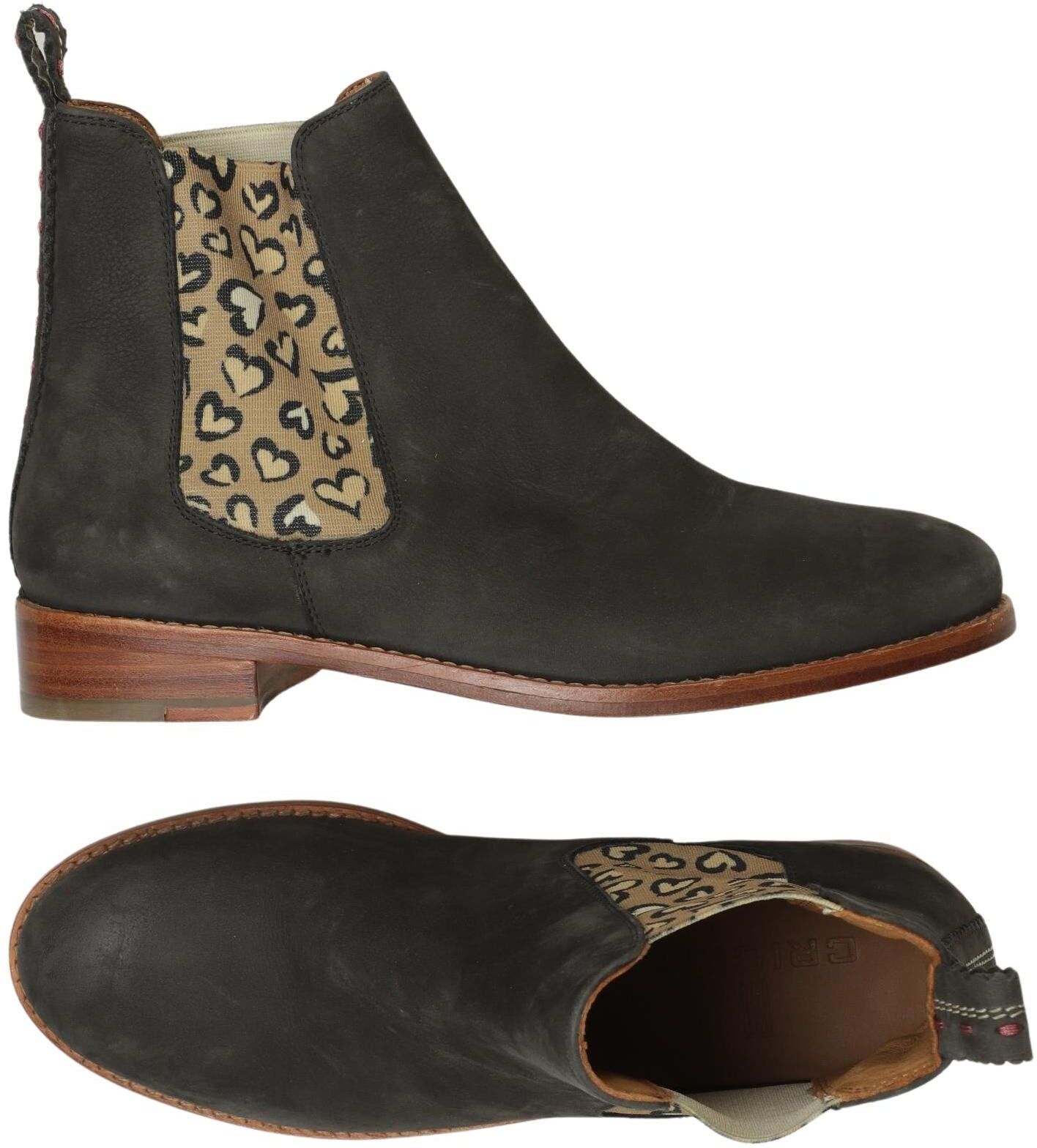 Crick IT Damen Stiefelette, Schwarz, Gr. EU 38, kein / Etikett - Second Hand