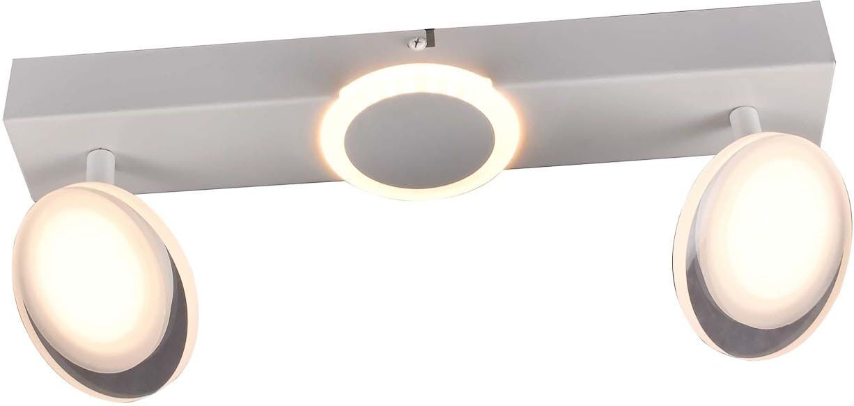 BRILLIANT Deckenstrahler "Meriza", weiß, 2, H: 16cm, 1 Stk., Leuchten, LED Spotbalken 2flg weiß, Deckenstrahler