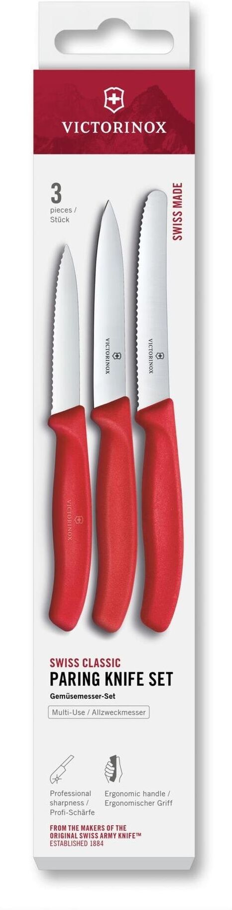 Gemüsemesser VICTORINOX "Swiss Classic", rot, Kochmesser, Gemüsemesser rot Einheitsgröße