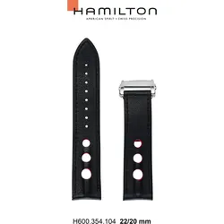 Hamilton - Other Existing Or Di Band-set Leder-schwarz/rot-22/20 H690.354.104 - schwarz