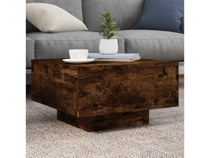 HEFZGDB Couchtisch Räuchereiche 55x55x31 cm Holzwerkstoff Moderner Wohnzimmertisch Stabile Tischplatte Vielseitiges Design Beistelltisch