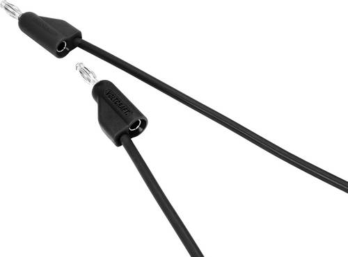 VOLTCRAFT MSB-100sw 1m Messleitung Stecker 4mm Stecker 4mm 1m Schwarz 1St.