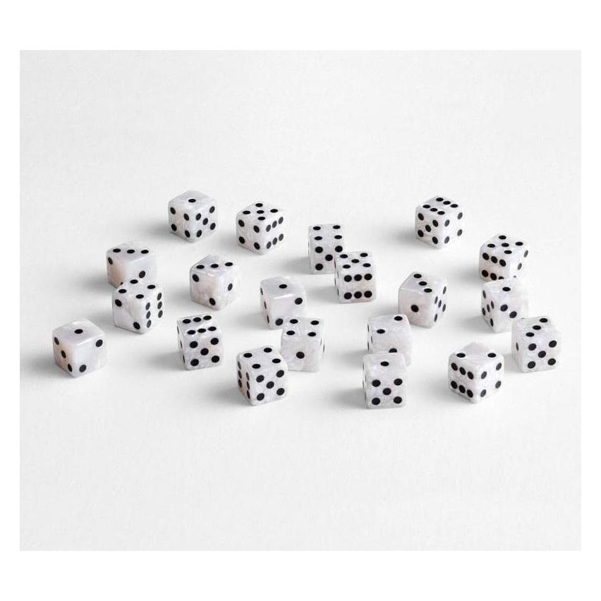 Q Workshop Würfel Set Full Pack D6 Pearl (20) (QWSS20602)