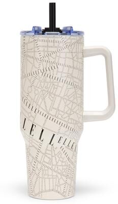 ELLE 40oz Map It Out Double Walled Insulated Stainless Steel Tumbler