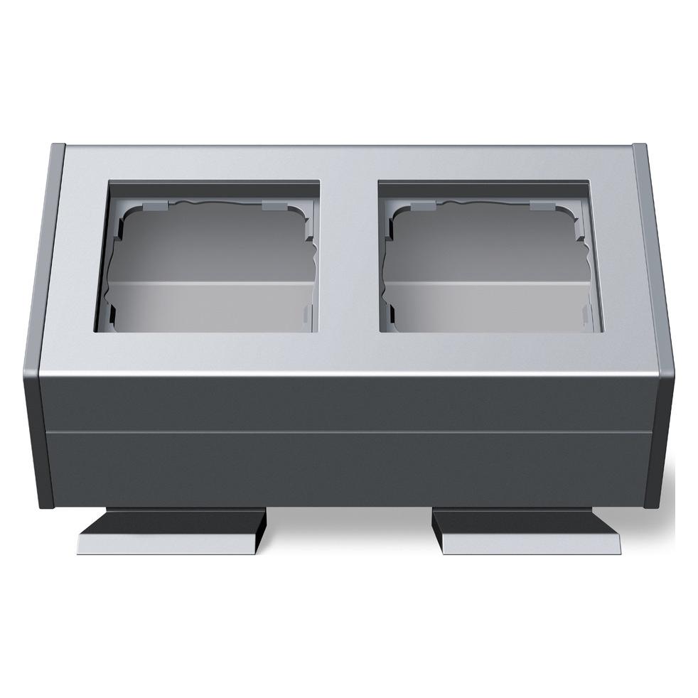 Gira 119226 Profil 2-fach aluminium Profil 55 m.Befestigungswinkel (119226)