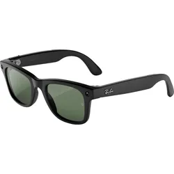 META Ray-Ban Meta Wayfarer (Gen 3), Mattschwarz, Gläser: Transitions® Graphitgrün, Unisex-AI Glasses mit Kamera AI